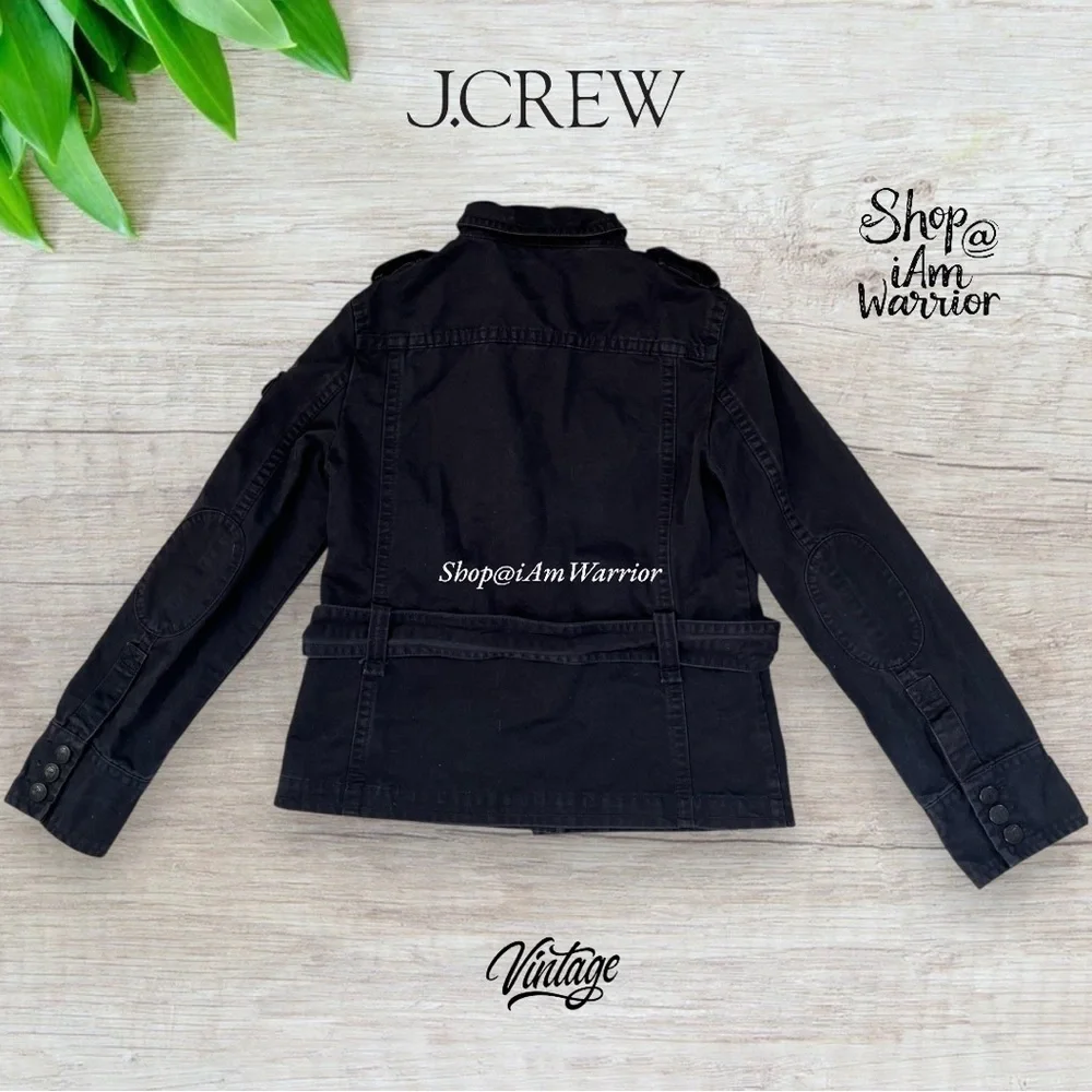 J. Crew rare vintage flap pocket navy cotton jacket with epaulets *iamwarrior